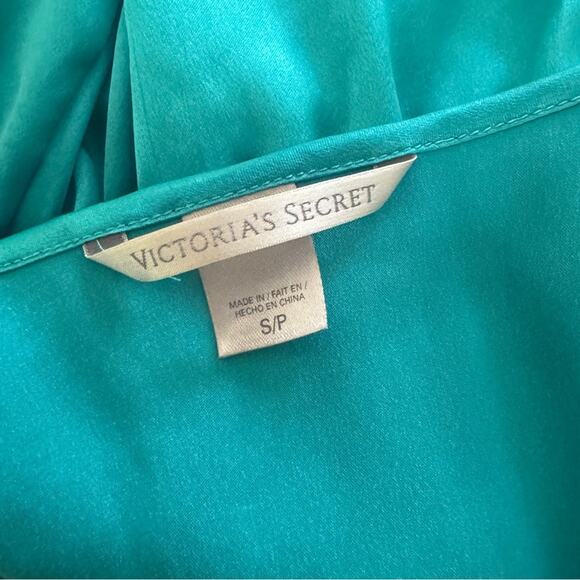 Victoria’s Secret teal satin and lace lingerie romper - Picture 3 of 4